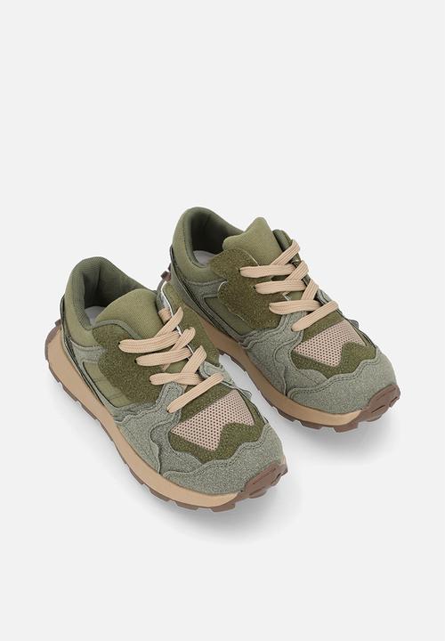 Pop Candy - Lace up sneakers - olive green