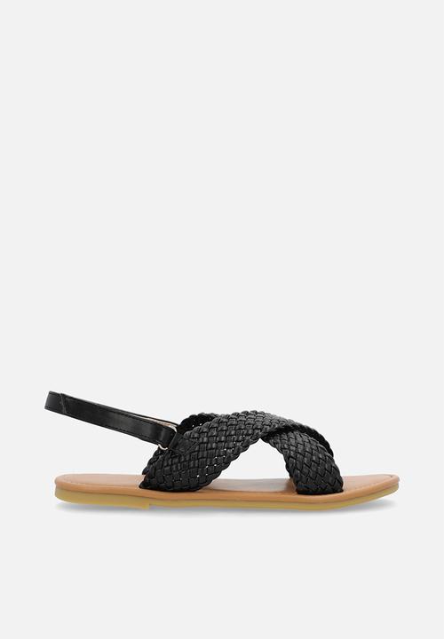 Pop Candy - Weaved sandals - black