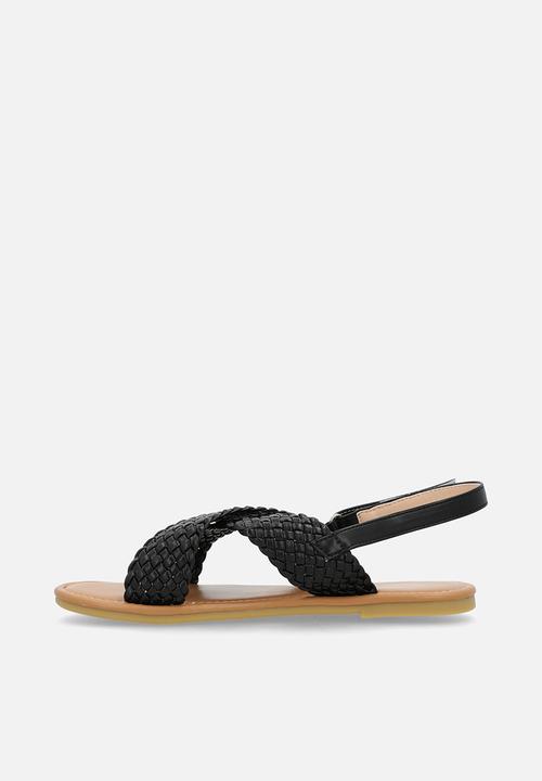 Pop Candy - Weaved sandals - black