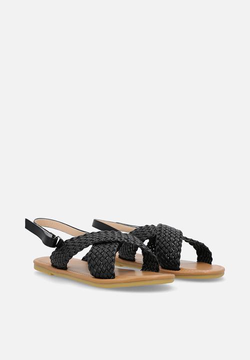 Pop Candy - Weaved sandals - black