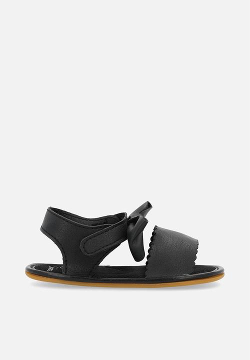 Pop Candy - Bow décor sandals - black