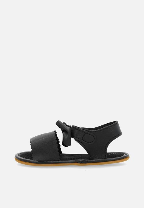 Pop Candy - Bow décor sandals - black