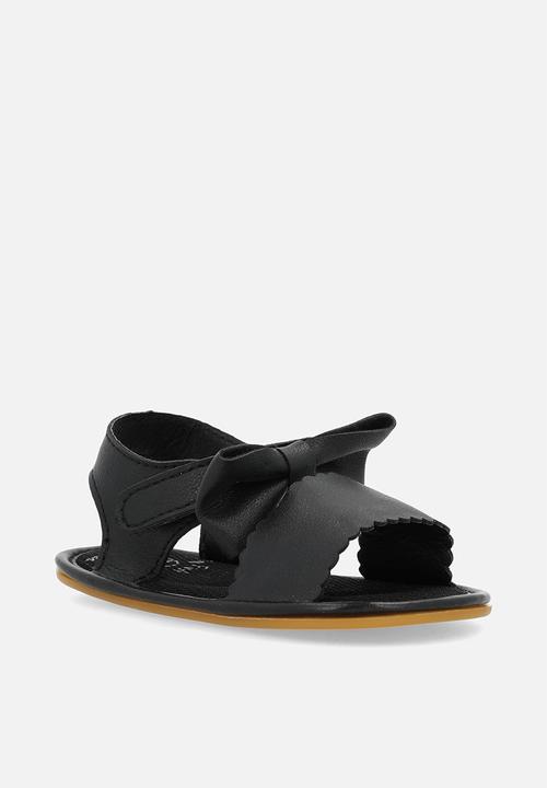 Pop Candy - Bow décor sandals - black