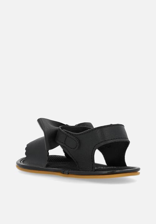 Pop Candy - Bow décor sandals - black