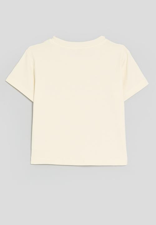 Pop Candy - Bow décor crew neck tee - ecru