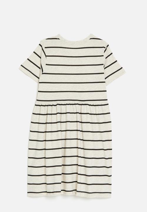Pop Candy - Striped dress - black & ecru