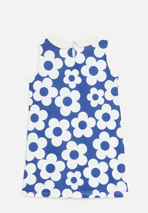 Pop Candy - Printed floral dress - blue & white
