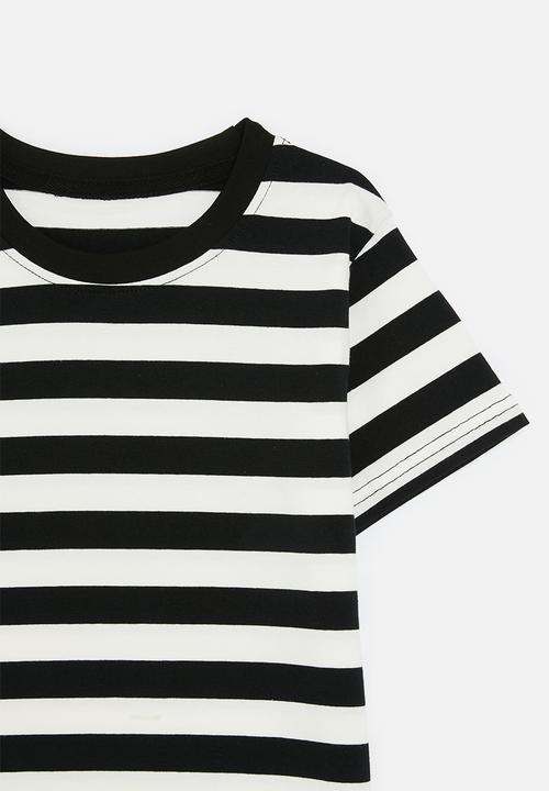 Pop Candy - Striped tee - black & white