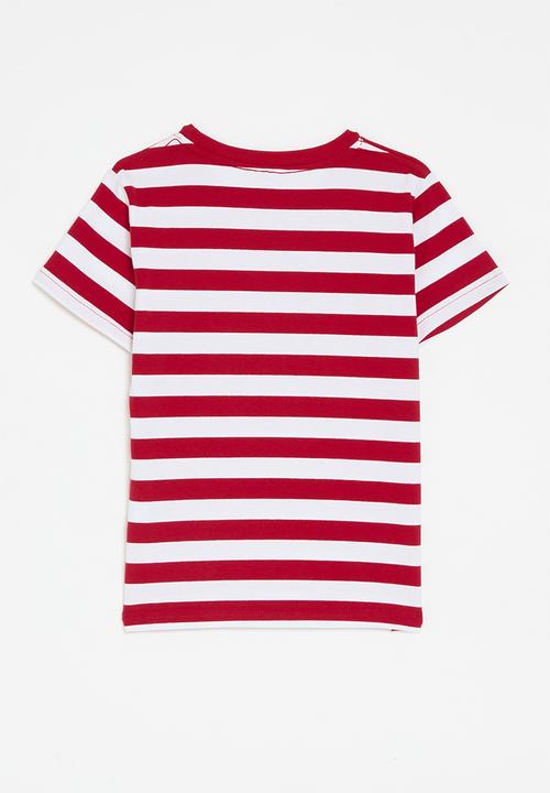 Pop Candy - Striped tee - red & white
