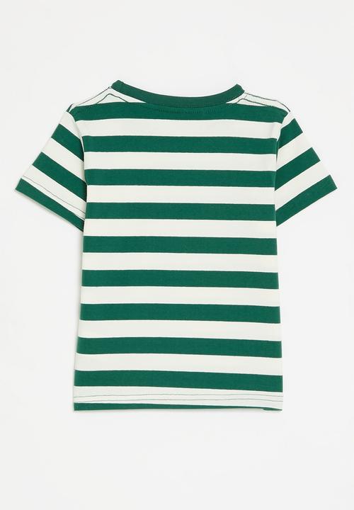 Pop Candy - Striped tee - green & white