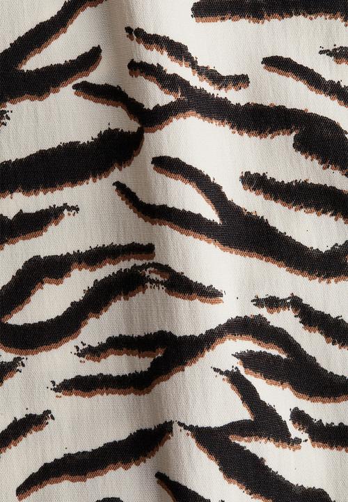H&M - Pencil skirt - cream/zebra print