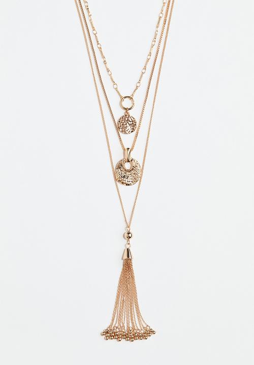 H&M - 3-Pack pendant necklaces - gold-coloured