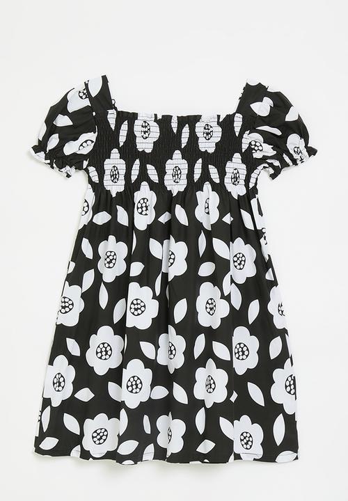 Pop Candy - Floral dress - black & white