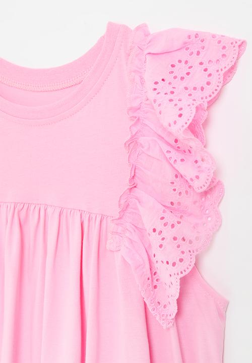 Pop Candy - Frilled sleeve top - pink