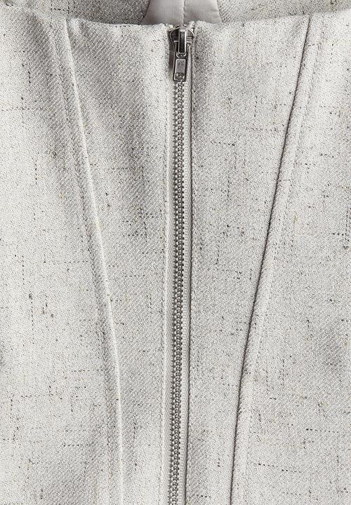H&M - Twill bustier top - light grey marl