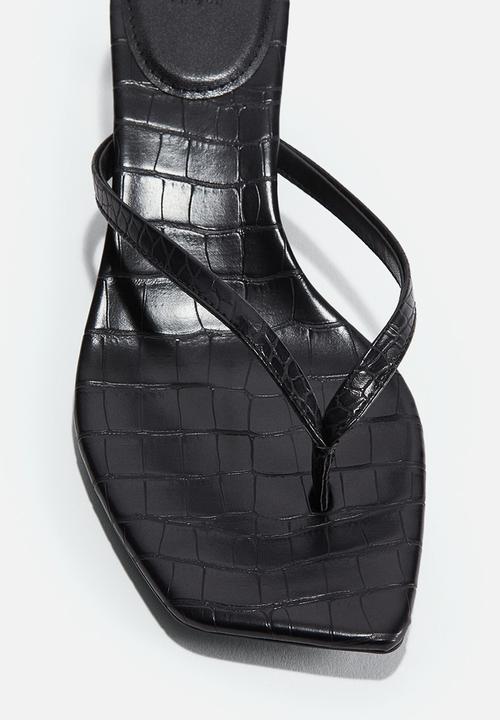 H&M - Kitten-heeled sandals - black
