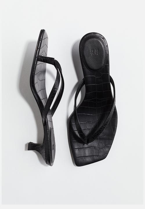 H&M - Kitten-heeled sandals - black