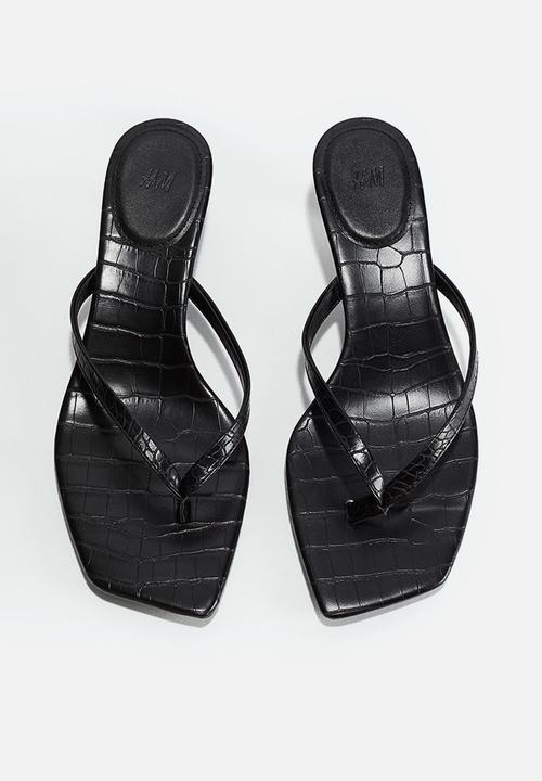 H&M - Kitten-heeled sandals - black