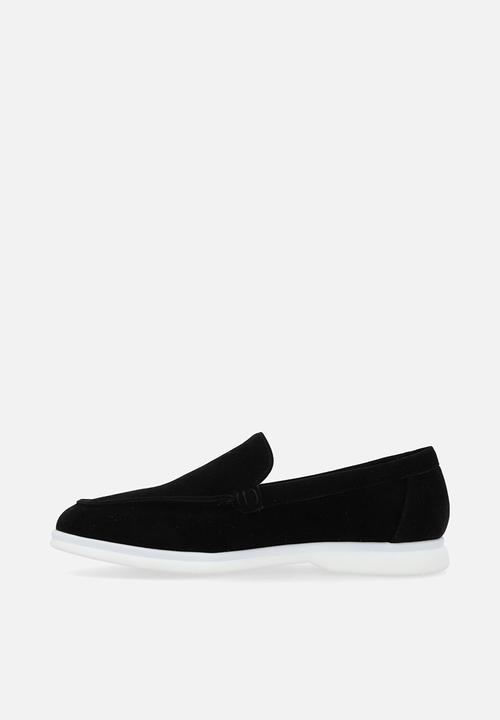 Pop Candy - Faux suede mocassin-black
