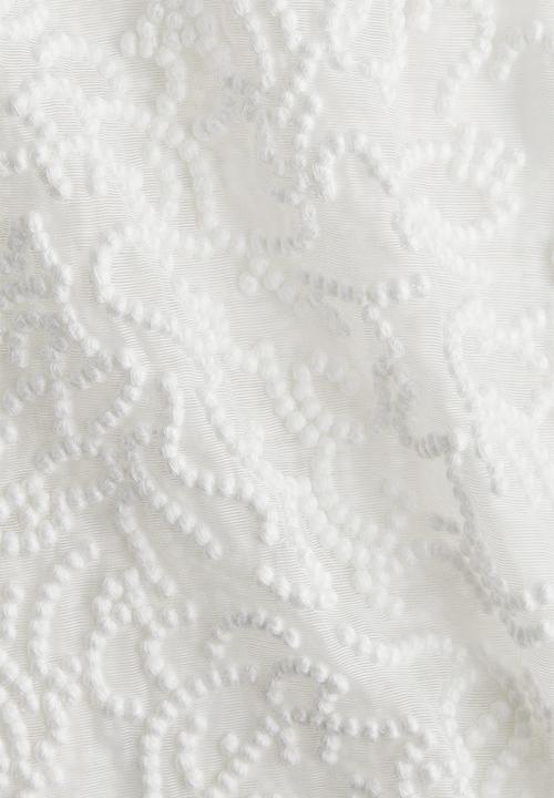 H&M - Sheer embroidered top - white