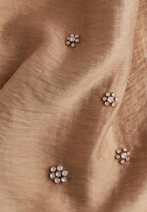 H&M - Sheer embellished skirt - dark beige