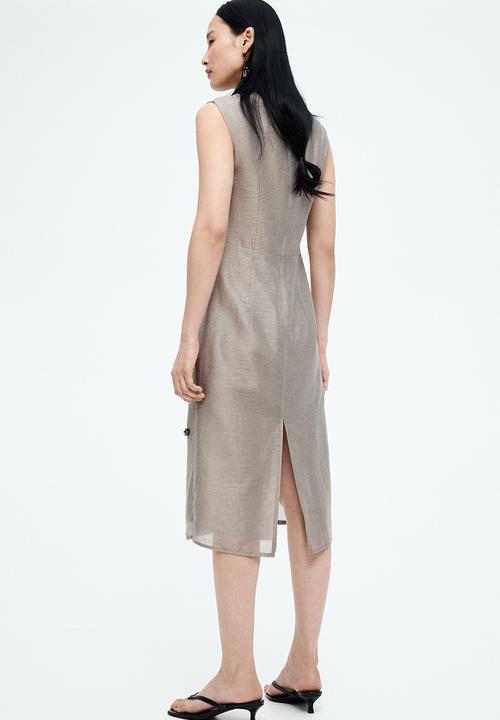 H&M - Embellished pencil dress - grey