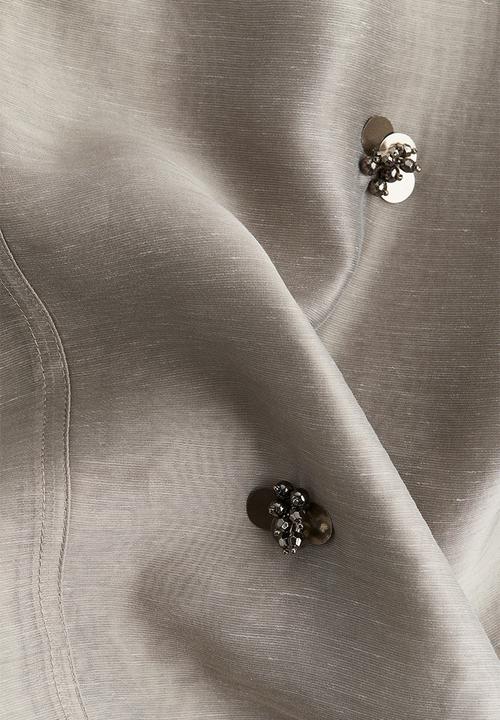H&M - Embellished pencil dress - grey