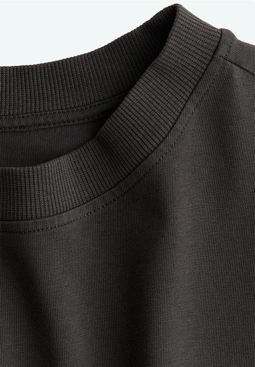 H&M - Washed-look T-shirt - grey