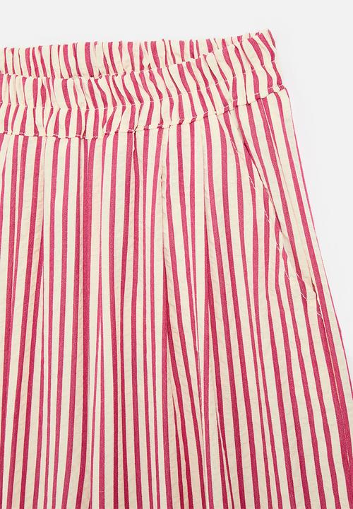 Pop Candy - Wide leg pants -pink & white