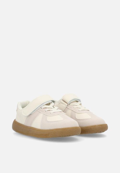 Pop Candy - Lace sneakers - beige & white