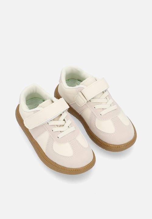 Pop Candy - Lace sneakers - beige & white