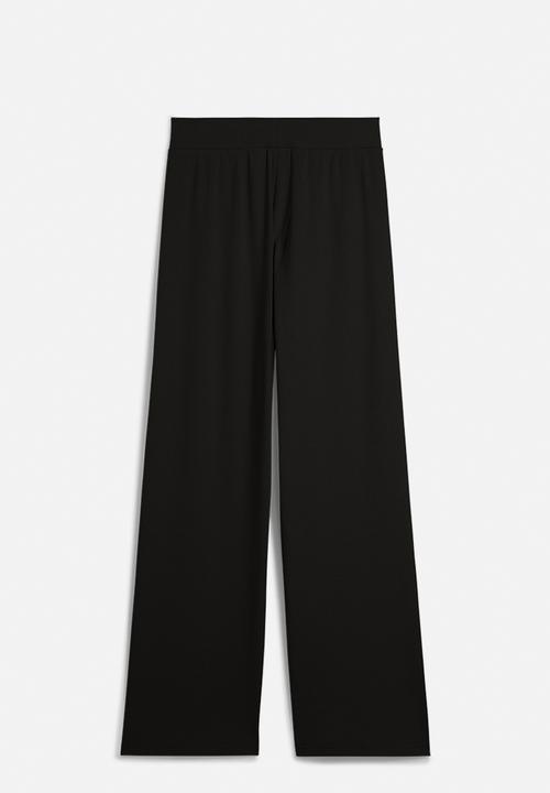 PUMA - Ess Elevated High-Waist Straight Leg Rib - Black