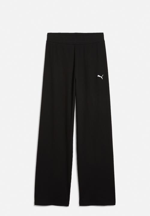 PUMA - Ess Elevated High-Waist Straight Leg Rib - Black