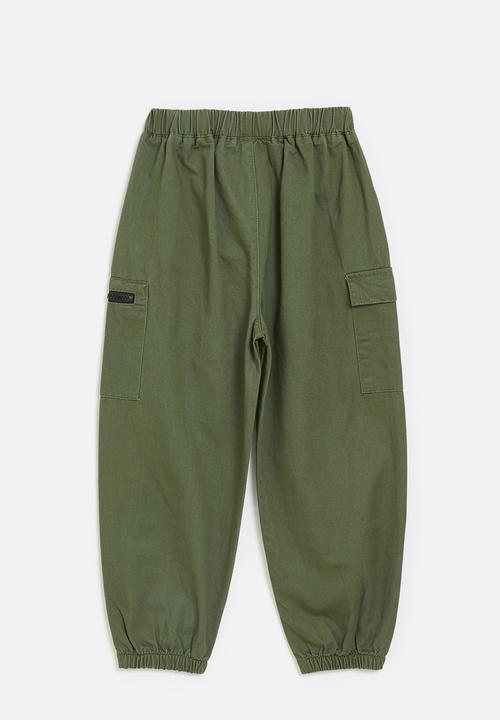 Pop Candy - Cuffed cargo pants - green