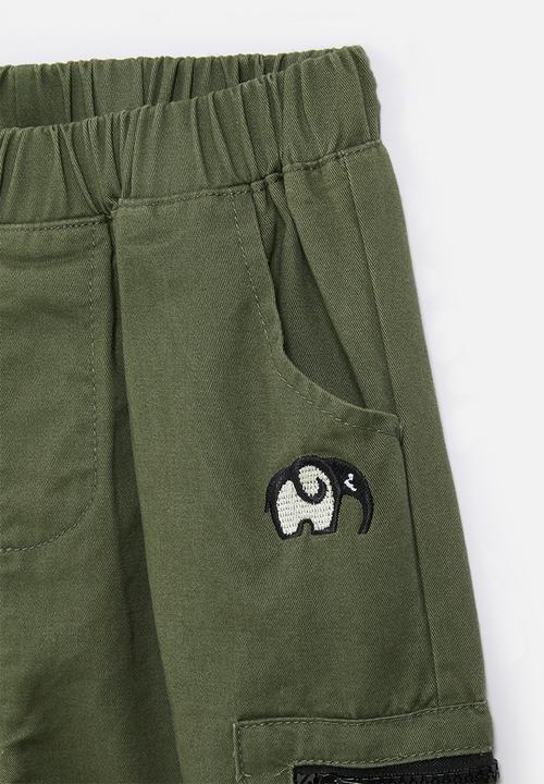 Pop Candy - Cuffed cargo pants - green
