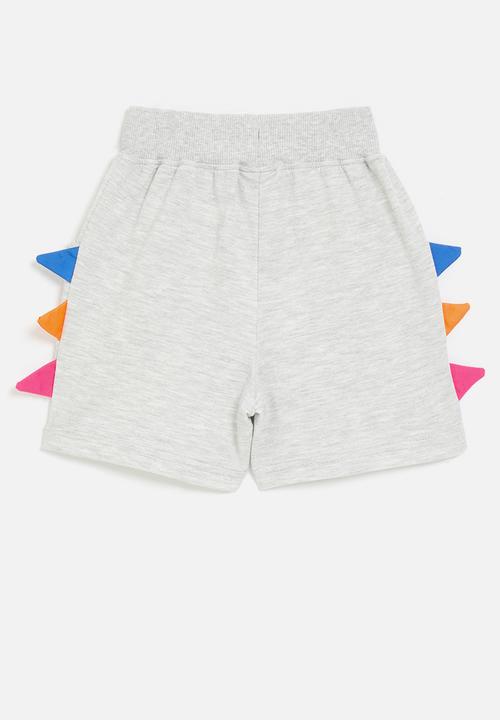 Pop Candy - Shorts with dino spike detail - grey/multi