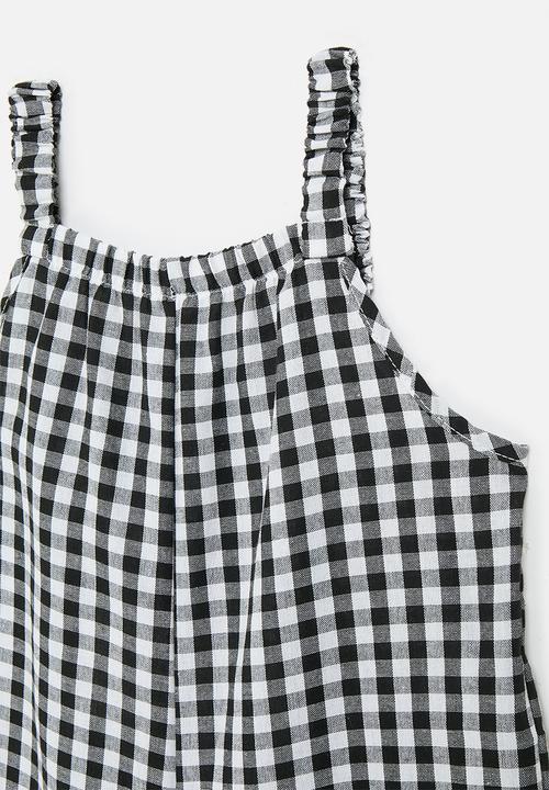 Pop Candy - Gingham jumpsuit - black & white