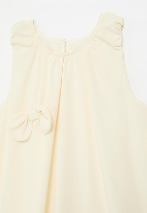 Pop Candy - Bubble dress with bow detail -off white