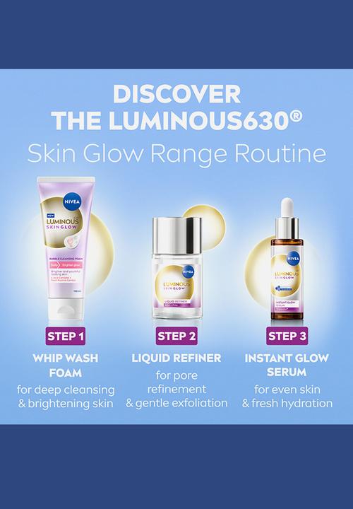 Nivea - LUMINOUS630 Skin Glow Bubble Face Cleansing Foam Brighter Glow - 100ml