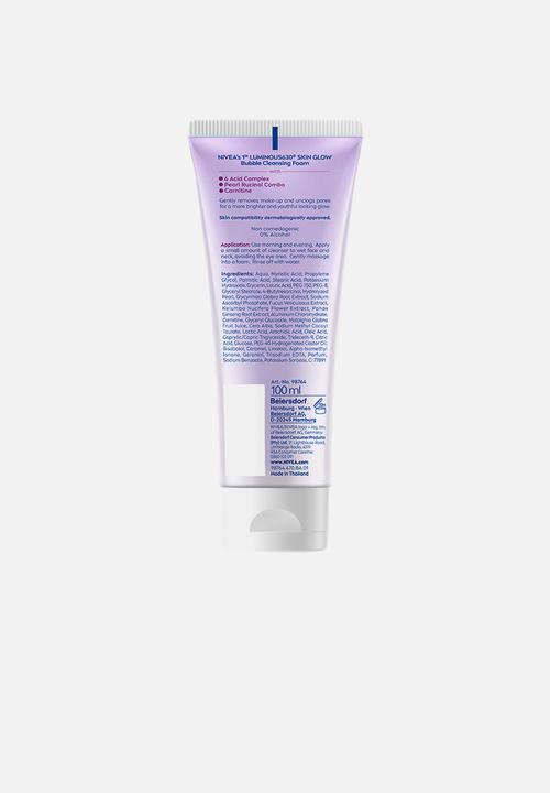 Nivea - LUMINOUS630 Skin Glow Bubble Face Cleansing Foam Brighter Glow - 100ml