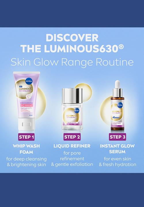 Nivea - LUMINOUS630 Brighter Skin Glow Bubble Face Cleansing Foam - 50ml