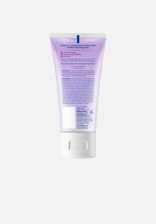 Nivea - LUMINOUS630 Brighter Skin Glow Bubble Face Cleansing Foam - 50ml