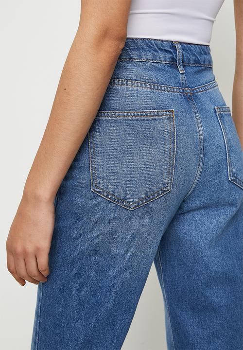 Trendyol - High waist mom jeans - blue