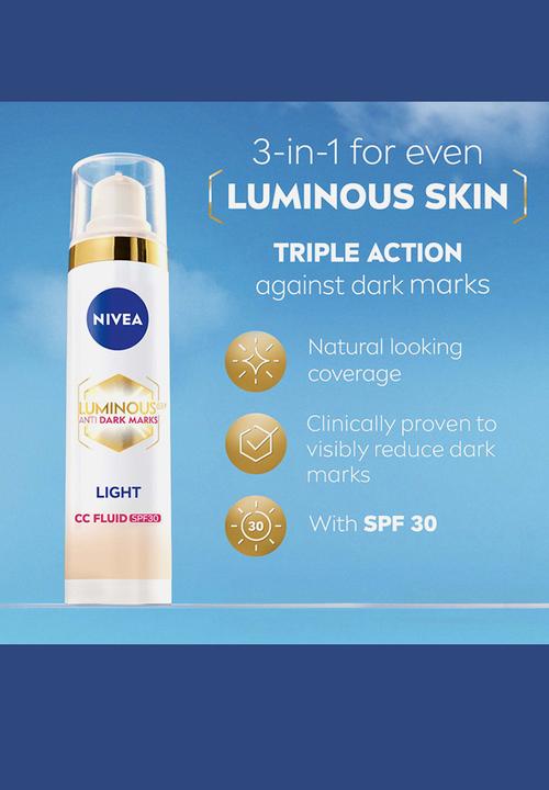 Nivea - LUMINOUS630 Anti Dark Marks SPF 30 Light Day Care  CC Fluid - 40ml