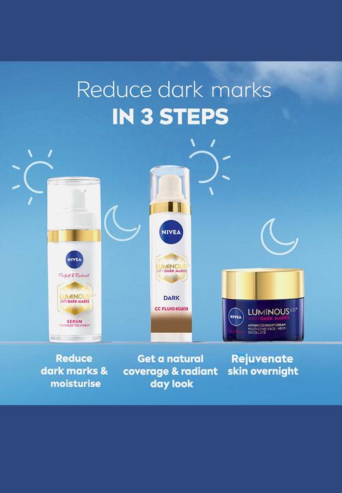 Nivea - LUMINOUS630 Anti Dark Marks SPF 30 Dark Day Care  CC Fluid - 40ml