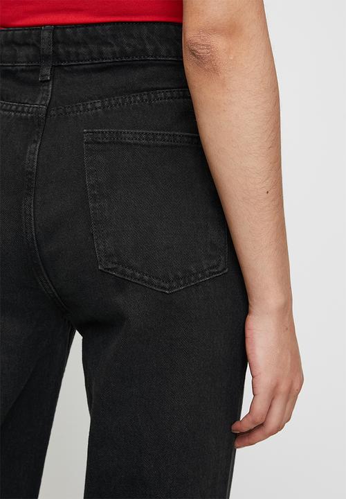 Trendyol - High waist wide leg jeans - black