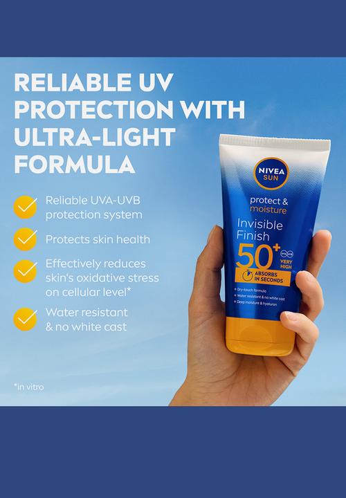 Nivea - Protect and Moisture Invisible Finish SPF50  Sun Lotion - 150 ml