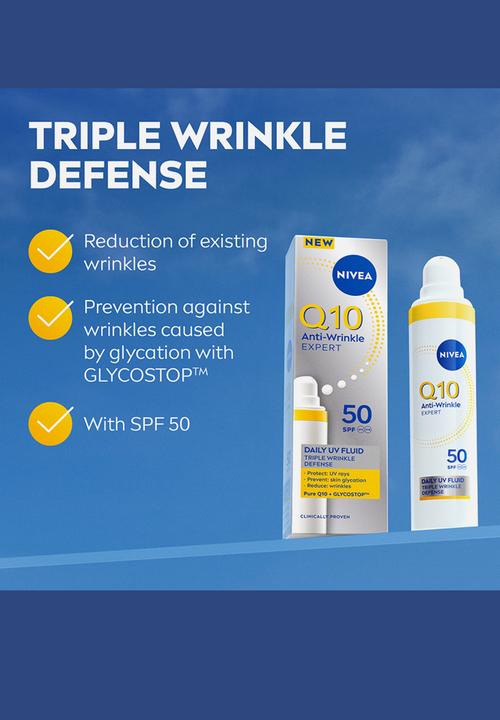 Nivea - Q10 Anti-Wrinkle Expert Daily UV SPF50 Face Fluid  - 40ml