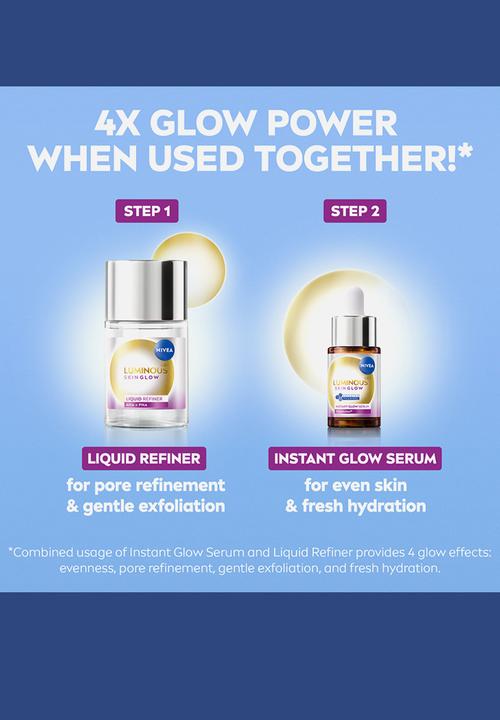 Nivea - LUMINOUS630 Dark Marks Reduction Skin Glow Instant Face Serum -15ml