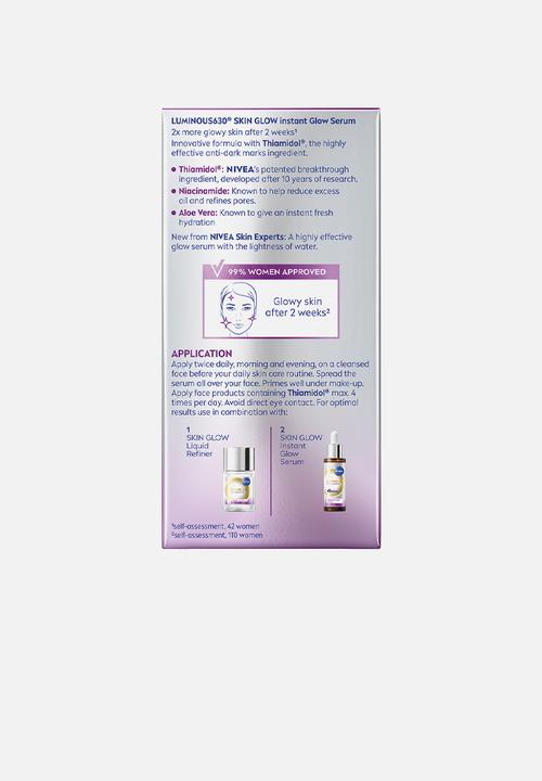 Nivea - LUMINOUS630 Dark Marks Reduction Skin Glow Instant Face Serum -15ml